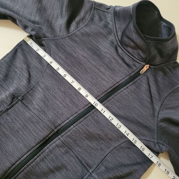 Champion Women's Tech Fleece Gray Asymmetrical Front Zip Long Sleeve Jacket - Picture 5 of 14